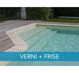 Escalier liner uni verni 75/100e pour piscine frise