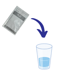 Verser la solution de rinçage dans un verre propre et sec