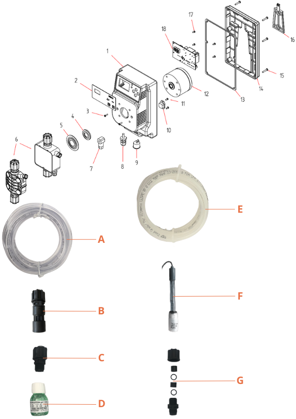 pièces détachées pompe doseuse membrane piscine sotech