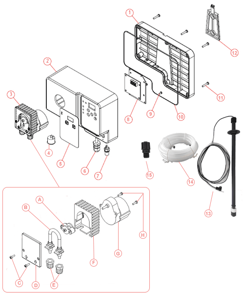 pièces détachées pompe doseuse oxygène piscine sotech